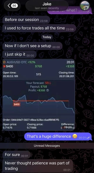 Personal mentorship feedback, original conversation screenshot 3