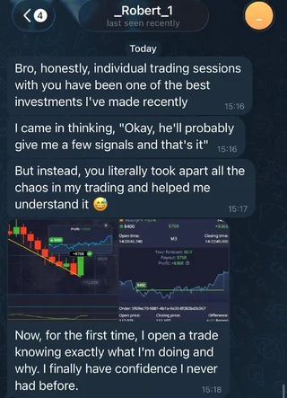 Personal mentorship feedback, original conversation screenshot 5