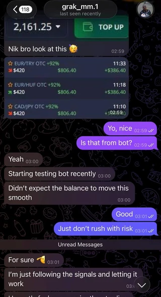 SMT Trading Tools feedback, original conversation screenshot 2