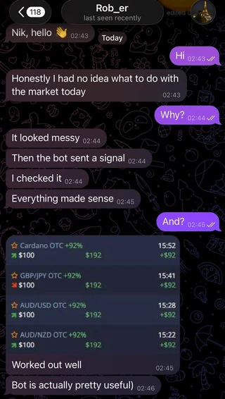 SMT Trading Tools feedback, original conversation screenshot 4